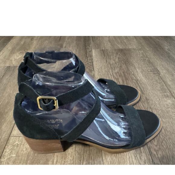 Ugg by Koolaburra Black Eliani Block Heeled Sandals Size 10 - Picture 4 of 7